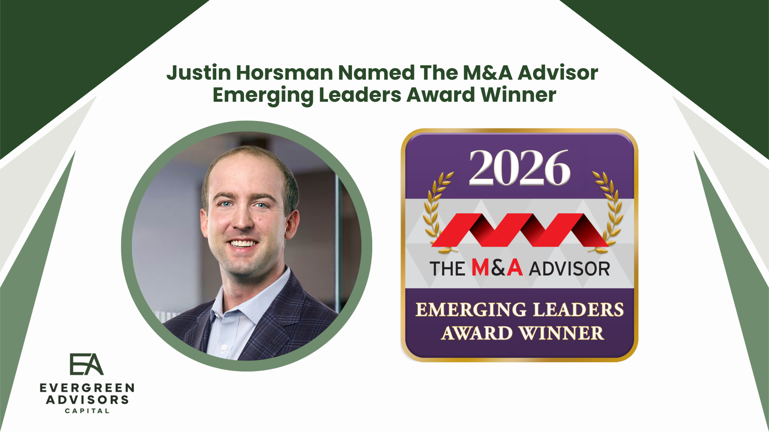Justin Horsman Announced as Recipient of the 17th Annual Emerging Leaders Award
